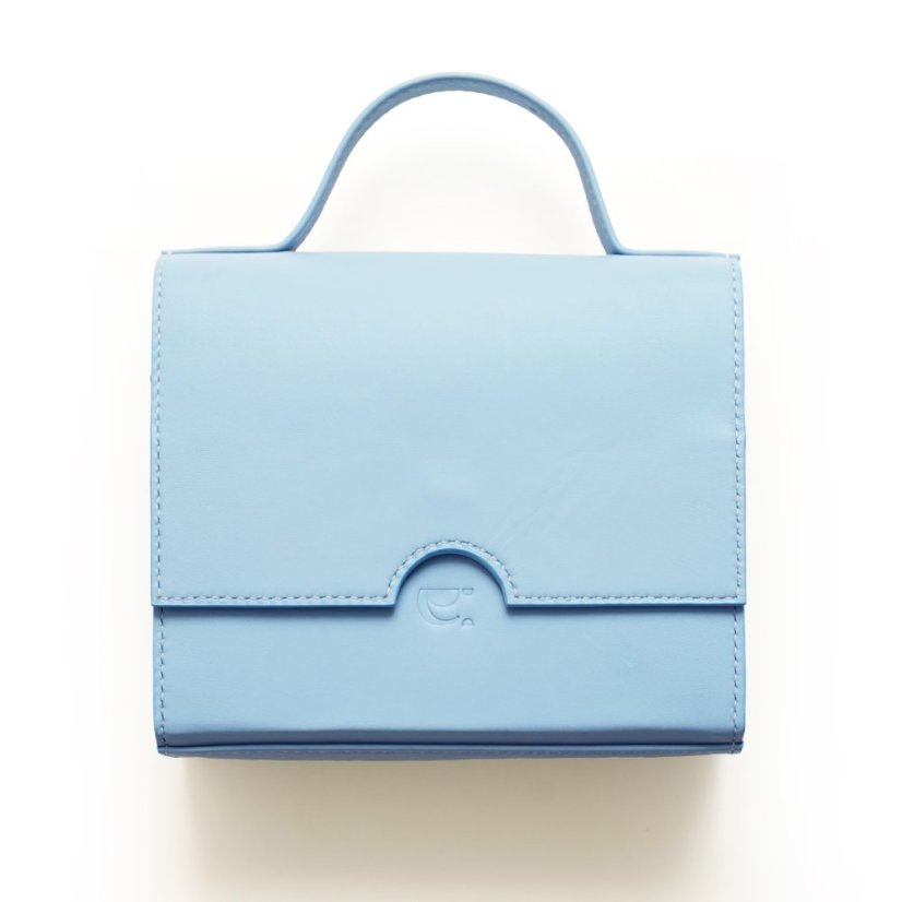 Kožená kabelka Anna bledomodrá