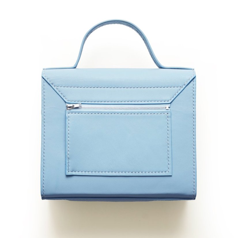 Kožená kabelka Anna bledomodrá