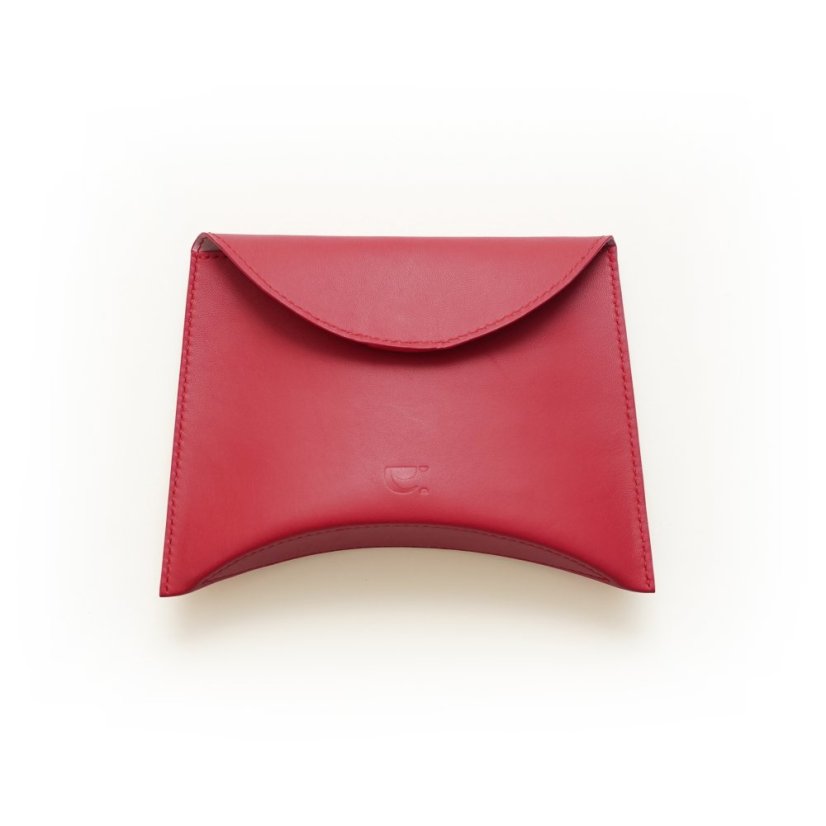 Kožená listová kabelka Lada tmavočervená