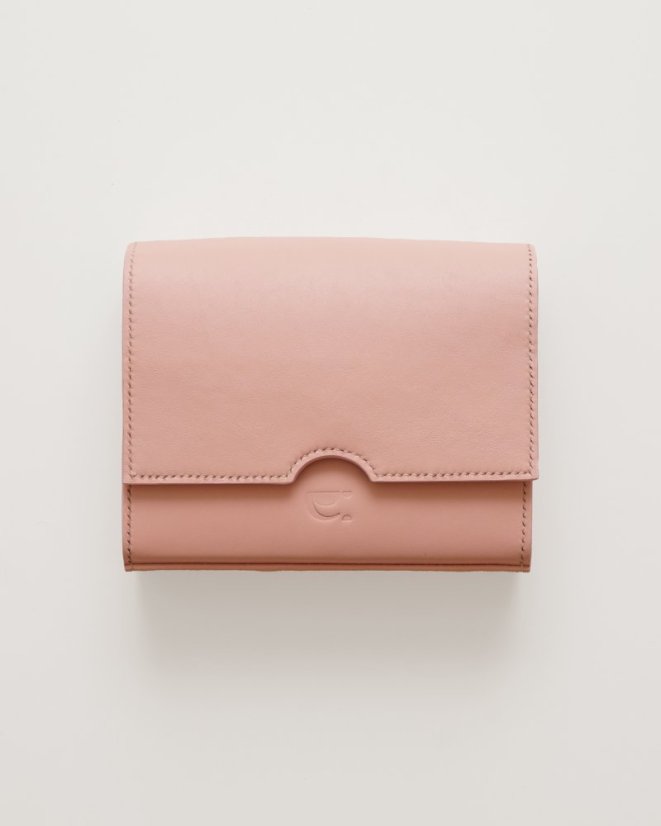 Kožená crossbody kabelka Alica jemná ružová