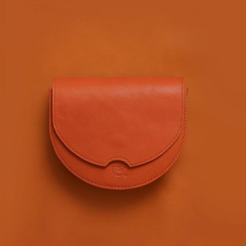 Kožená crossbody kabelka Anita tehlová