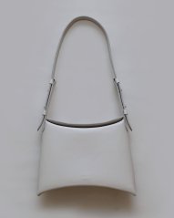 Kožená kabelka na rameno/predlaktie Lyda bledosivá
