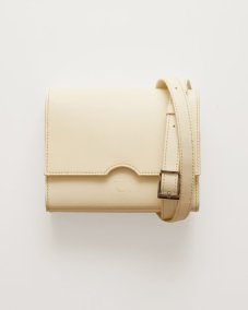 Kožená crossbody kabelka Alica ecru