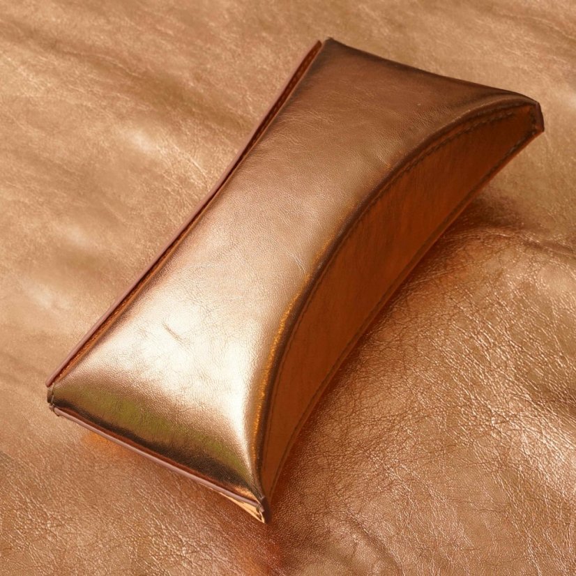 Kožená spoločenská kabelka Luna ružové zlato