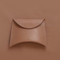 Kožená listová kabelka Lada fialovobéžová