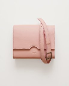 Kožená crossbody kabelka Alica jemná ružová