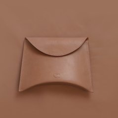 Kožená listová kabelka Lada fialovobéžová