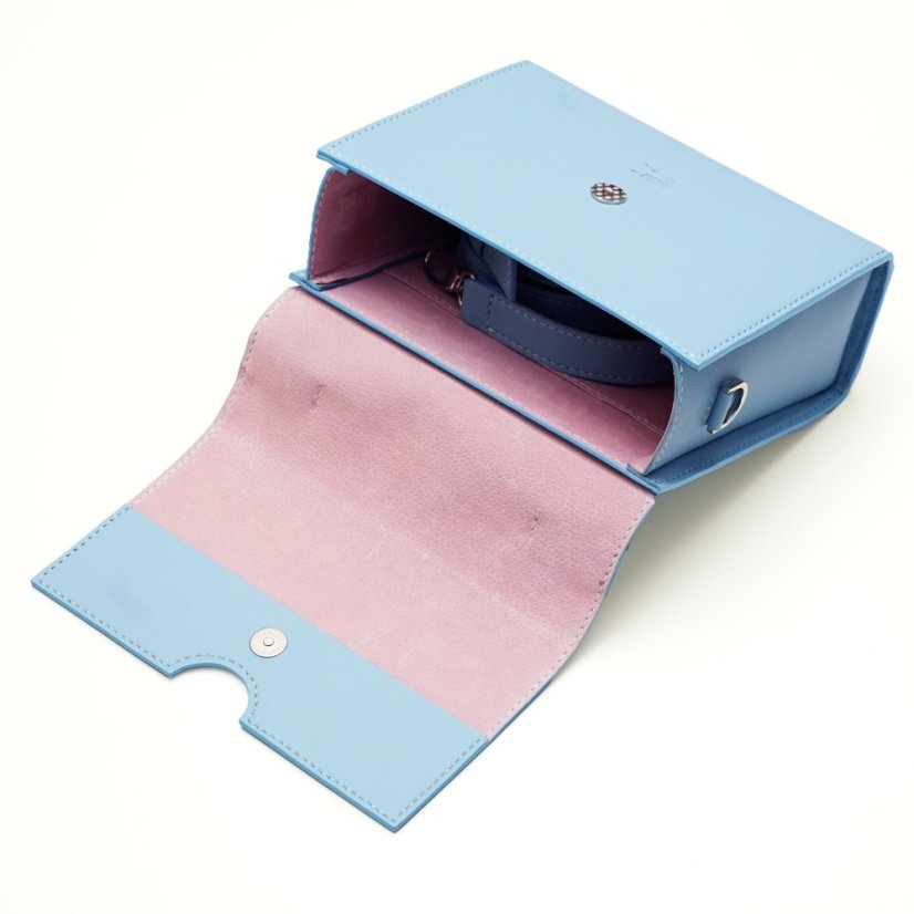 Kožená kabelka Anna bledomodrá