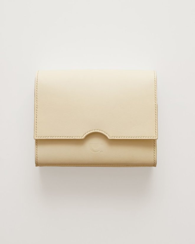 Kožená crossbody kabelka Alica ecru