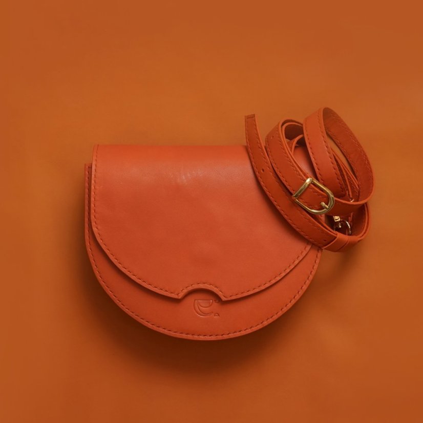 Kožená crossbody kabelka Anita tehlová