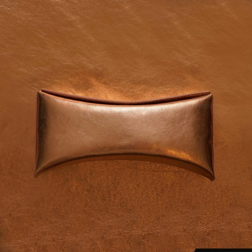 Kožená spoločenská kabelka Luna ružové zlato