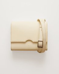 Kožená crossbody kabelka Alica ecru