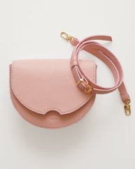 Kožená crossbody kabelka Anita jemná ružová