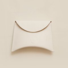 Kožená listová kabelka Lada biela