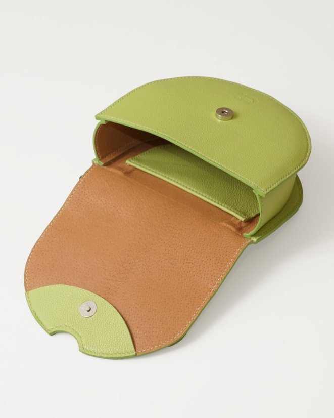 Kožená crossbody kabelka Anita pistáciová